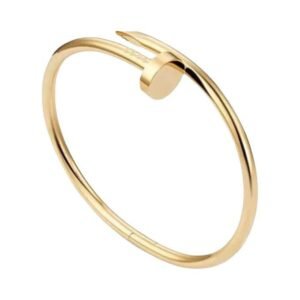 gold plated nail bangle bracelet – stainless steel elegant design