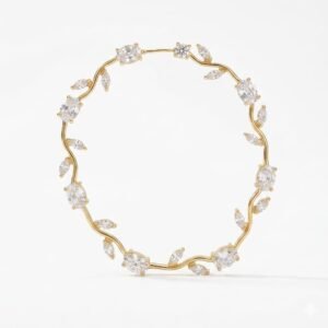 tulip crystal bracelet – gold plated elegant design